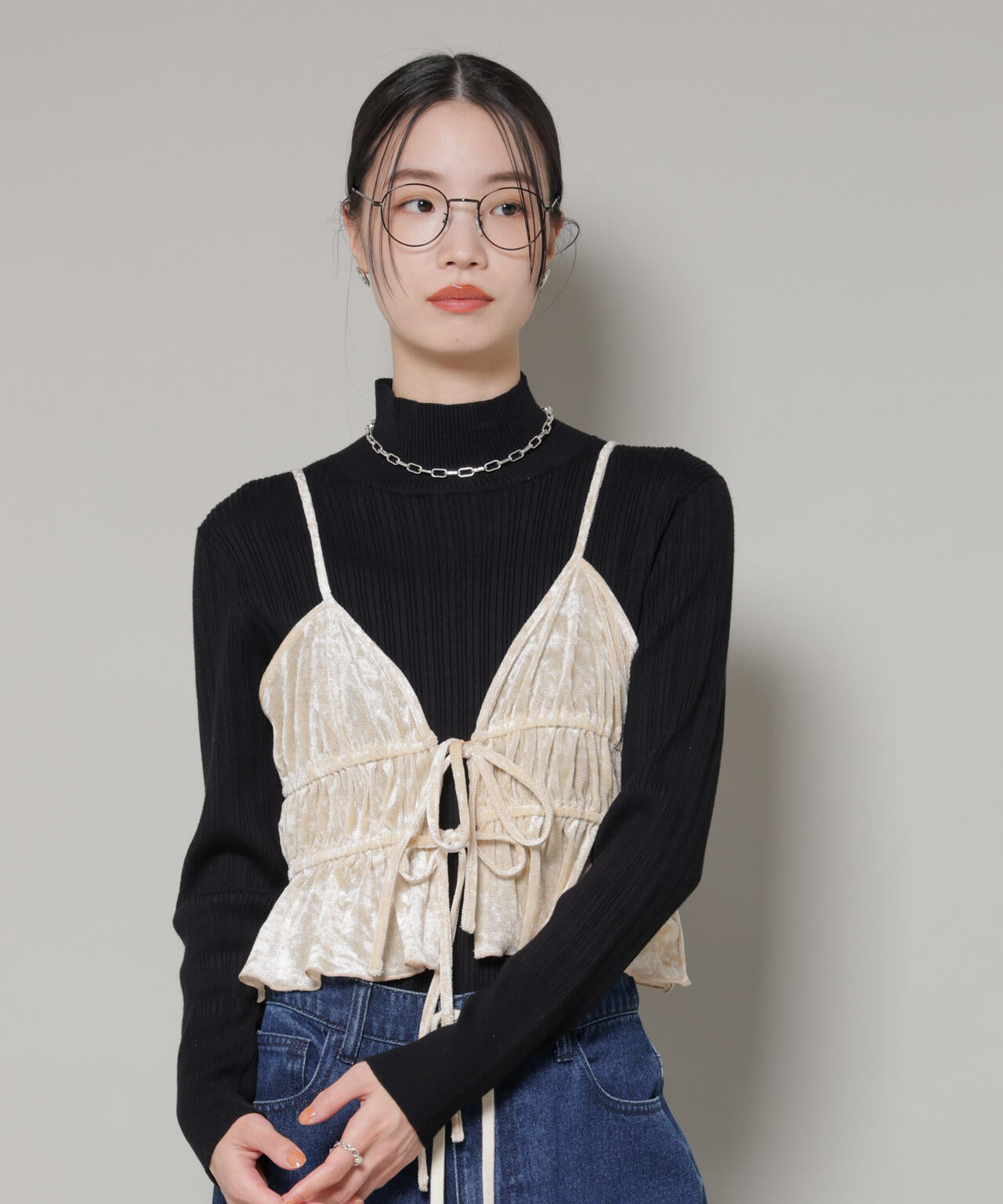 フロントリボンキャミソールビスチェ | NANO universe（ナノ