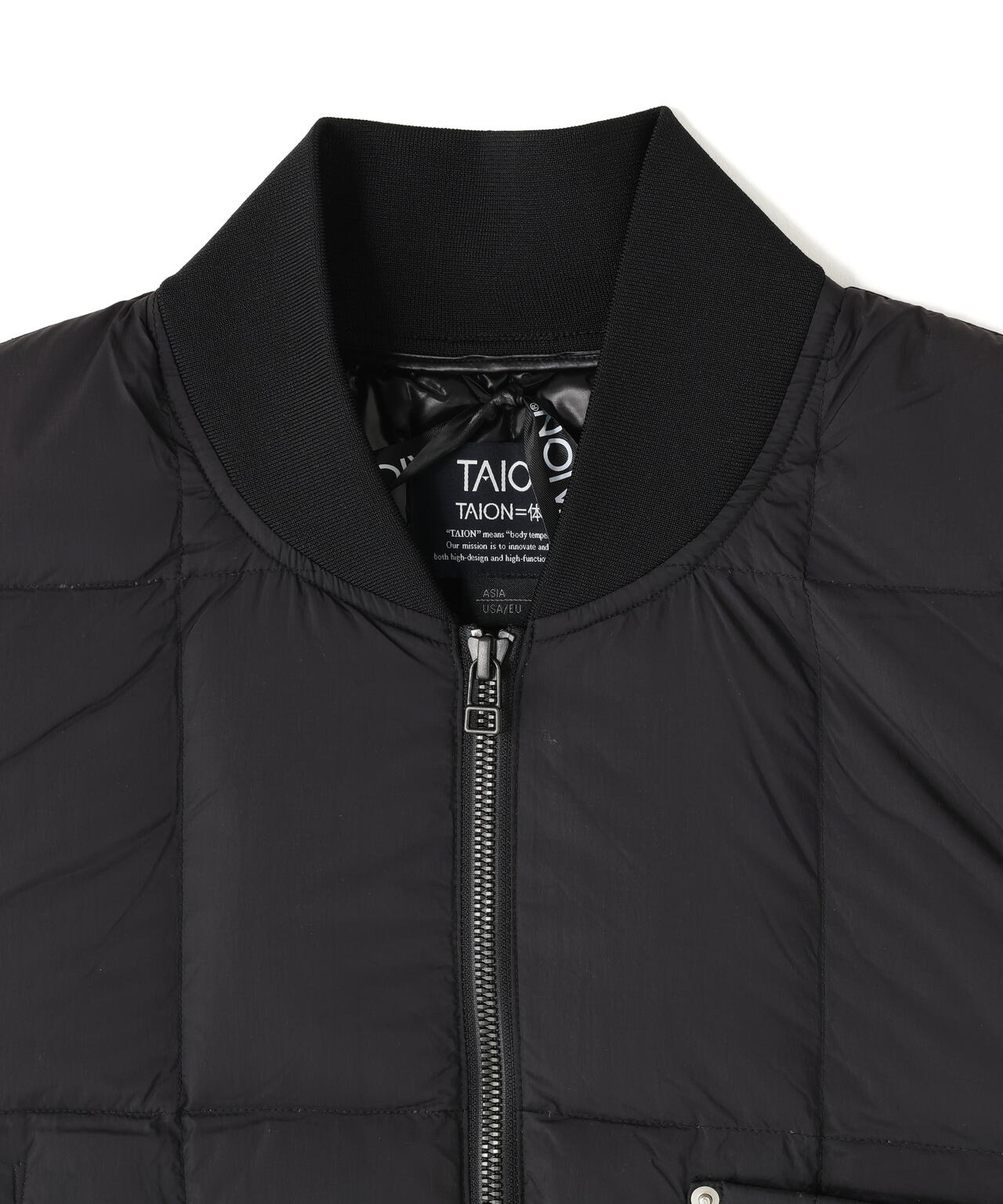 TAION/タイオン/WORK W-ZIP HOOD LIBNECK DOWN JACKET【UNISEX