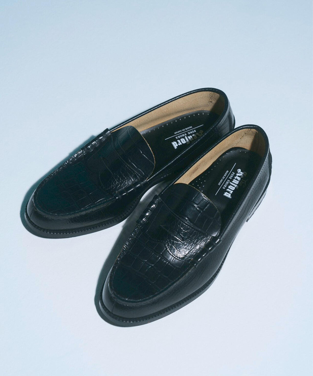 The Kenford Fineshoes/EMBOSSED LOAFERS BLACK CROCODILE COMBI