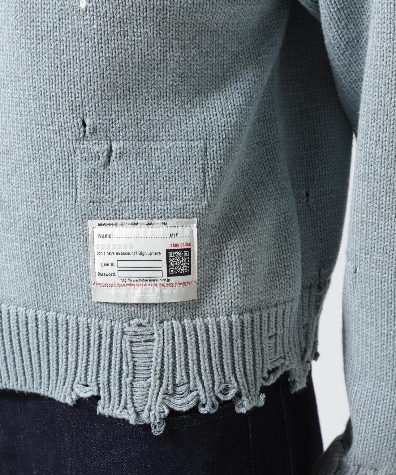 Maison MIHARAYASUHIRO/メゾン ミハラヤスヒロ/WHALE JACQUARD KNIT