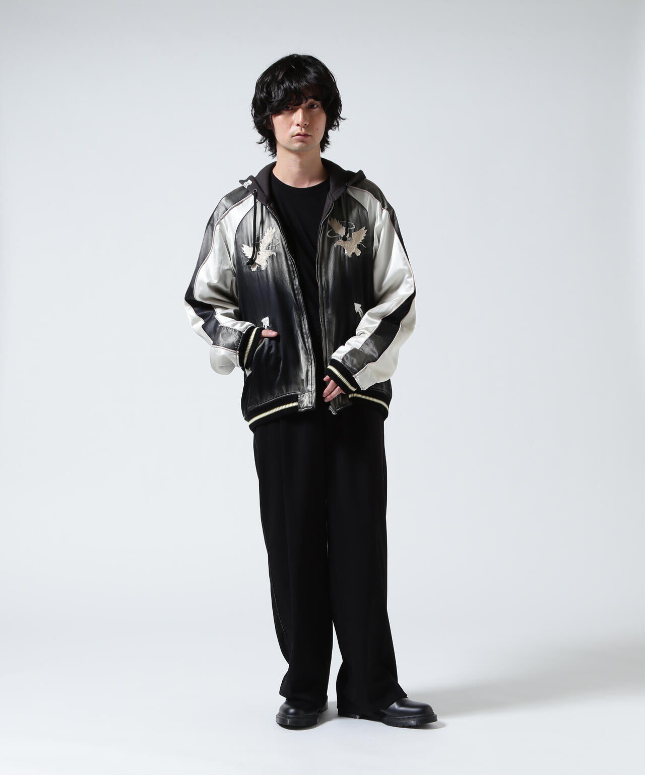 Maison MIHARAYASUHIRO/Reversible Hoodie Layered Souvenir Jacket