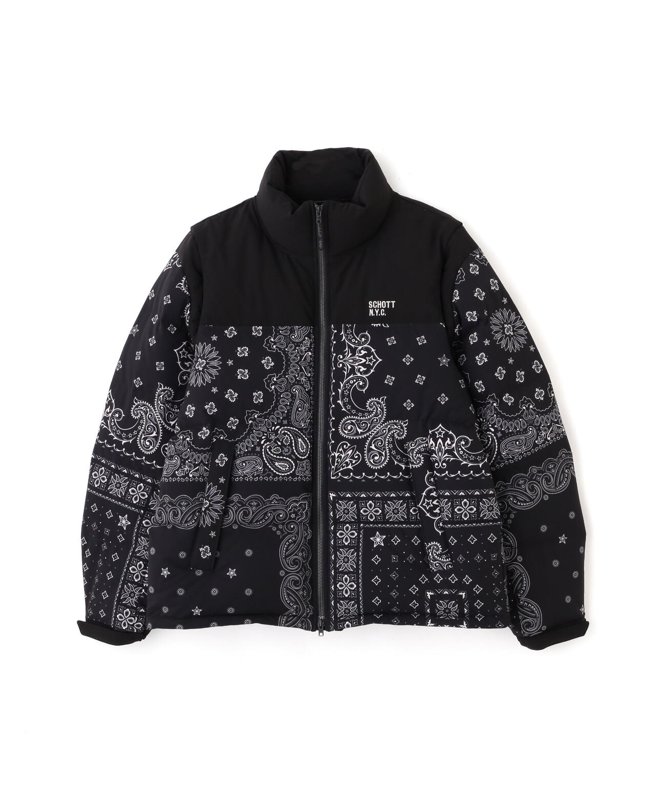 2WAY 2TONE DOWN JACKET/2ウェイ 2トーン ダウンジャケット | Schott