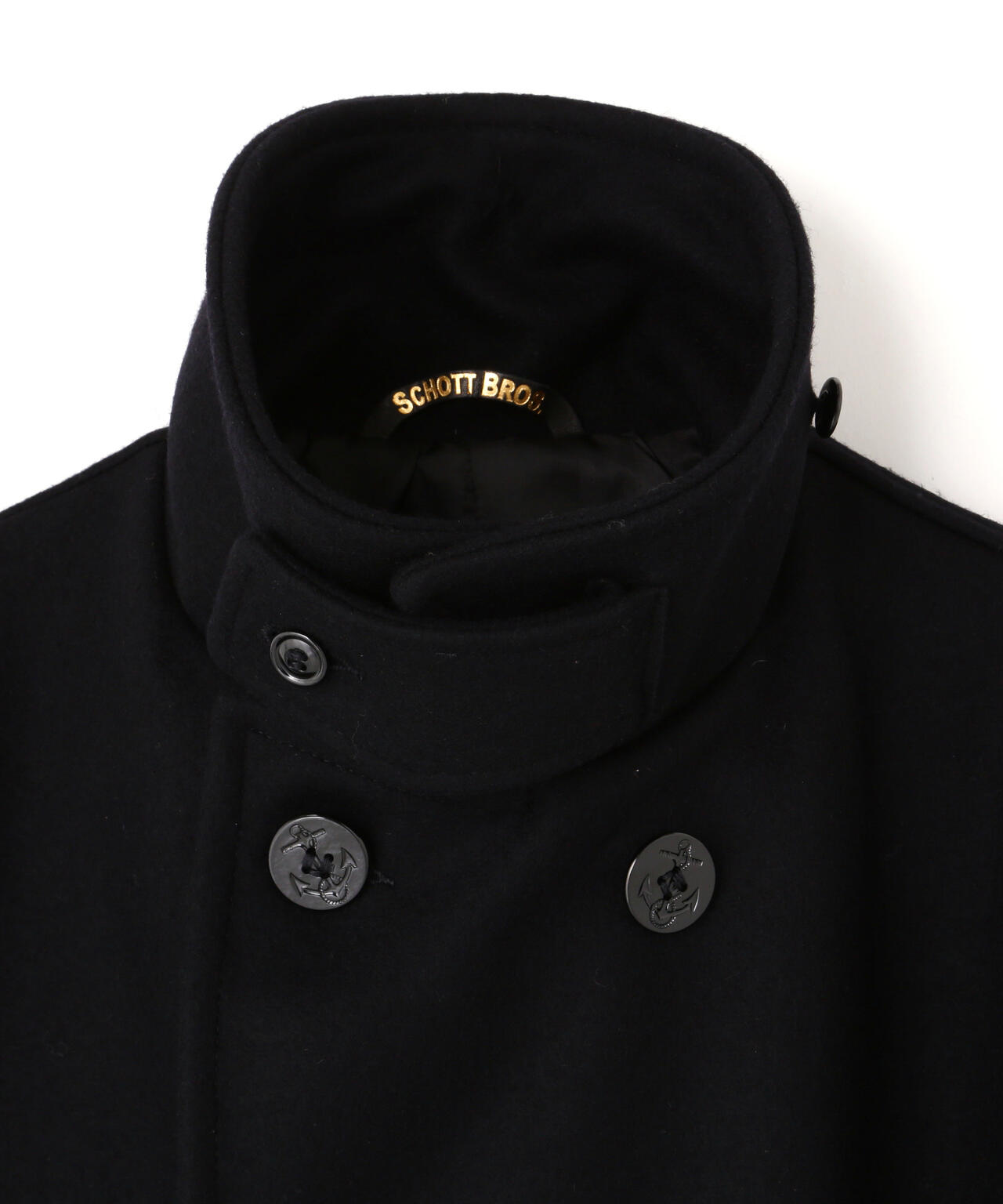 714US LONG MELTON PEACOAT/ロング メルトン ピーコート | Schott