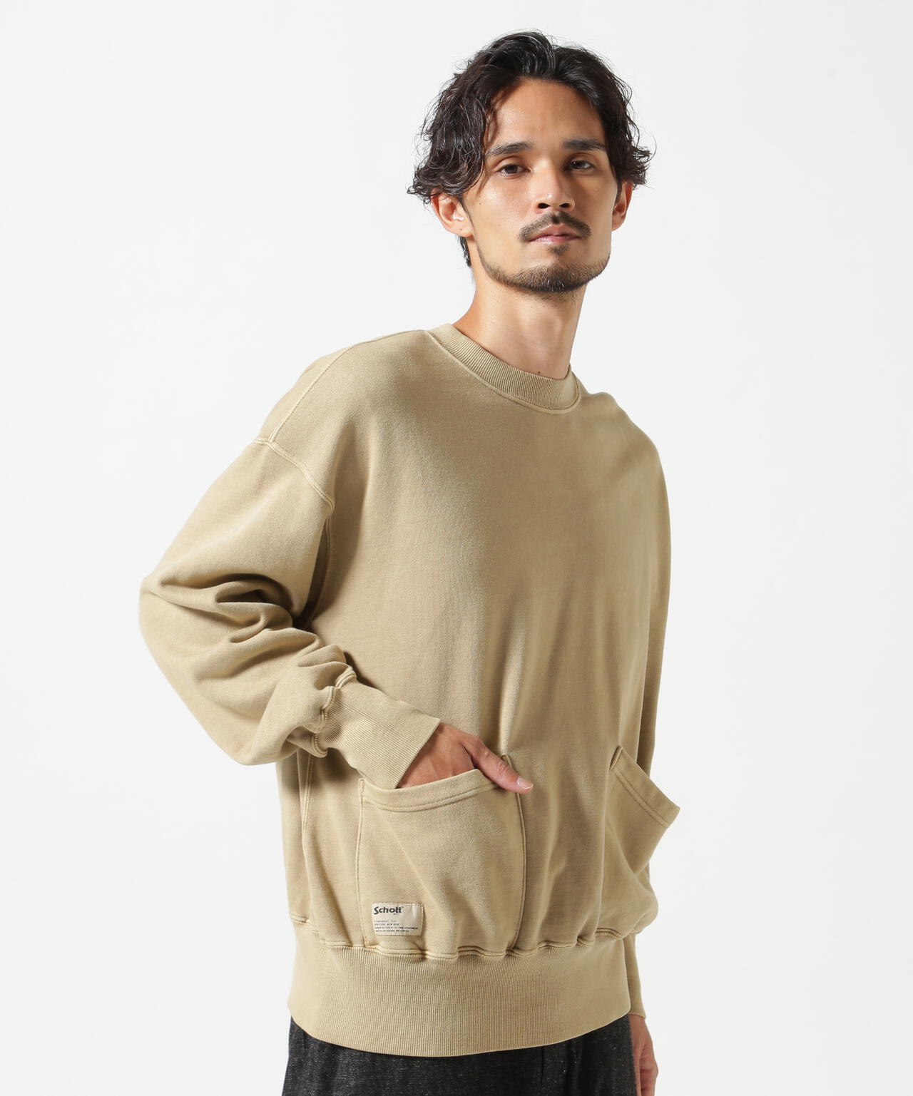 SOUVENIR CREW SWEAT/スーベニア クルースウエット 顔虎 | Schott