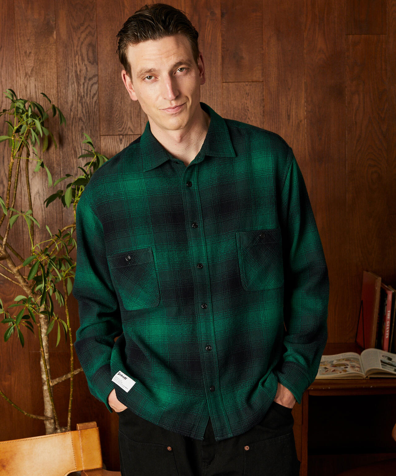 OMBRE CHECK CF LS SHIRT/オンブレ チェック CF LSシャツ | Schott