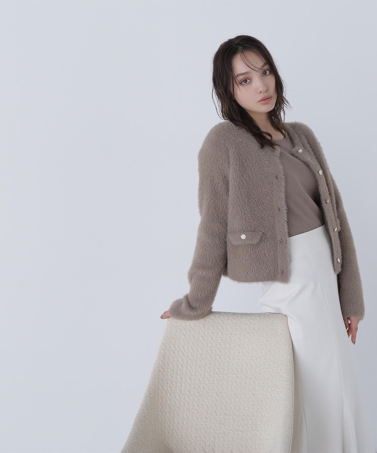 sweet掲載】【ちょうど、いい服】“ふわ＆リブ”アンサンブルニット