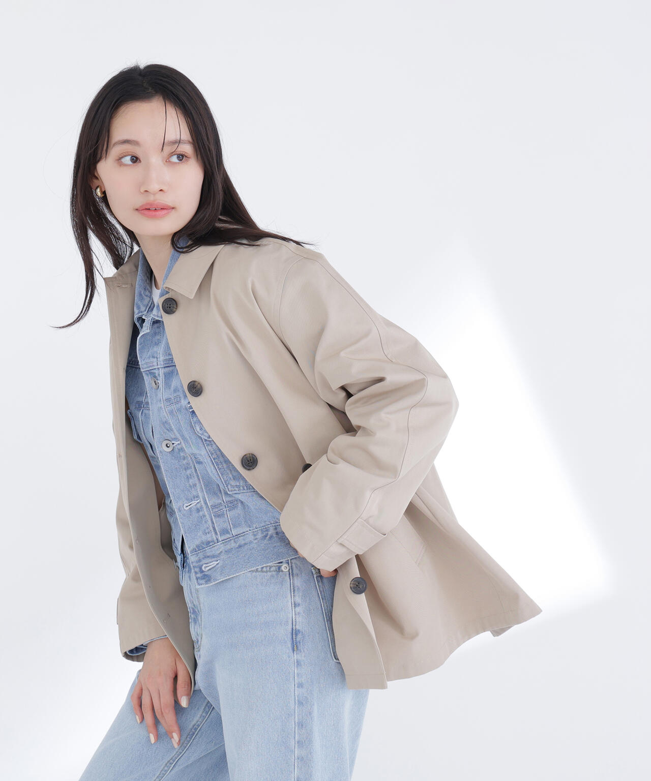 ステンカラーハーフコート | NATURAL BEAUTY BASIC（ナチュラル