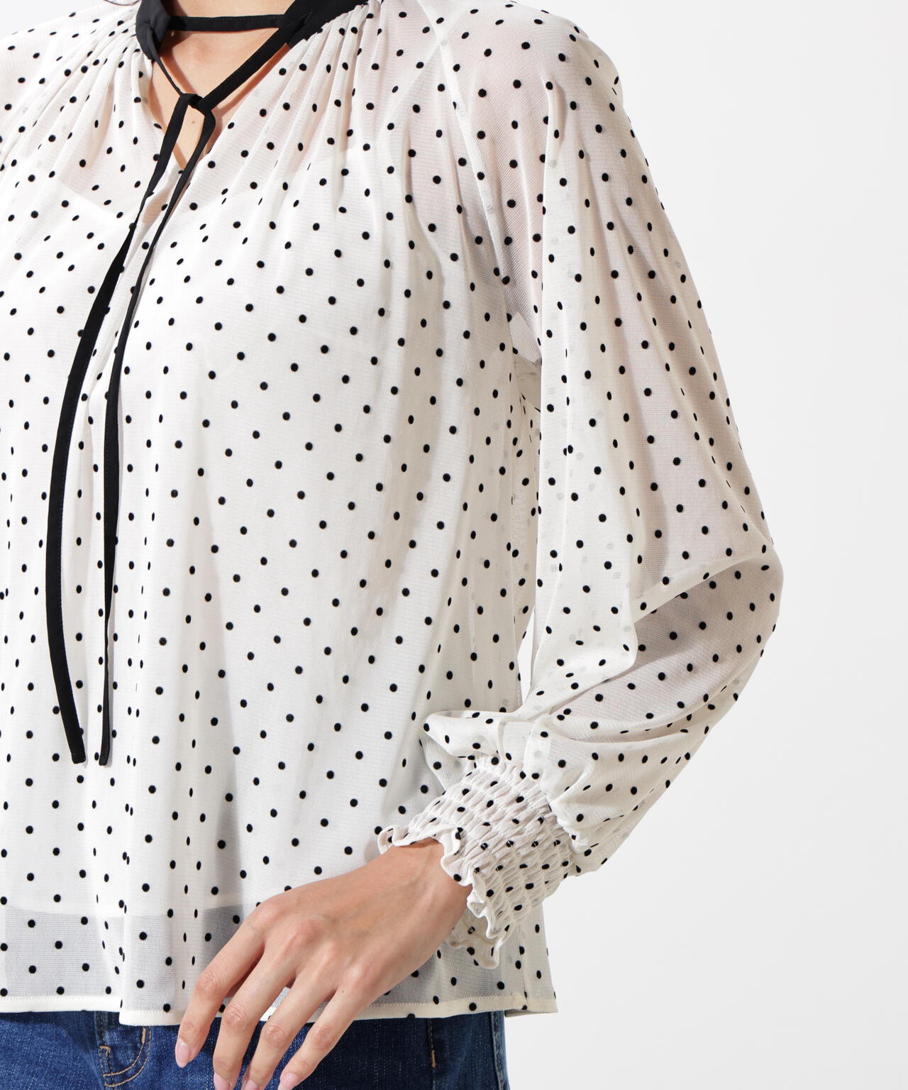 ドットフロッキーブラウス | PINKY&DIANNE（ピンキー&ダイアン