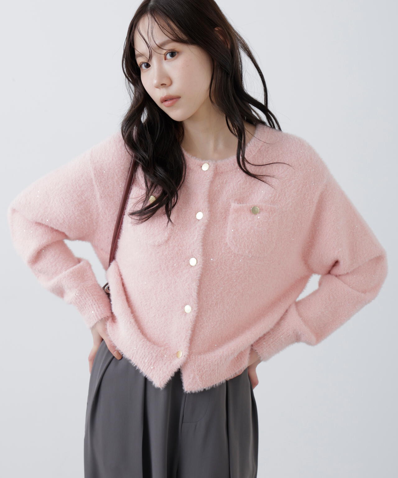 MFM】金ボタンへアリースパンコールニットカーディガン | FREE'S MART