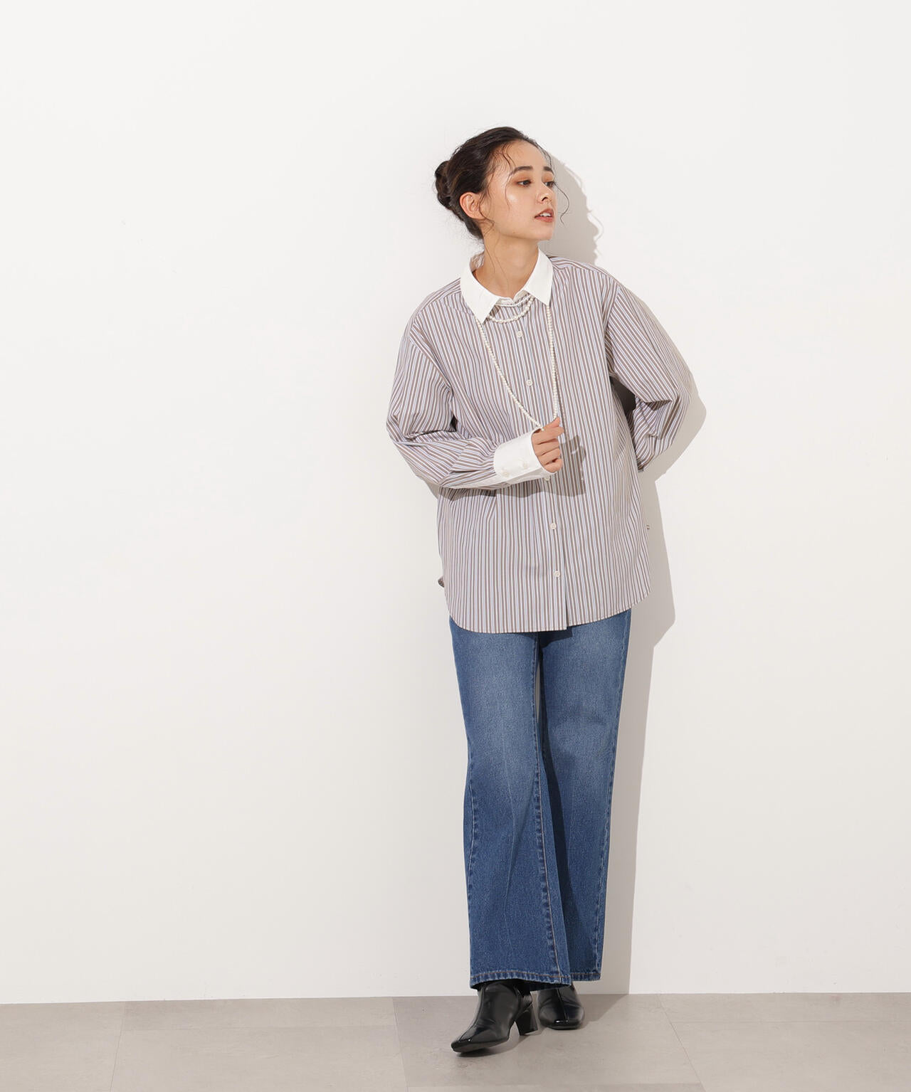 岸本セシルさん着用】【小室安未さん着用】クレリックシャツ | N