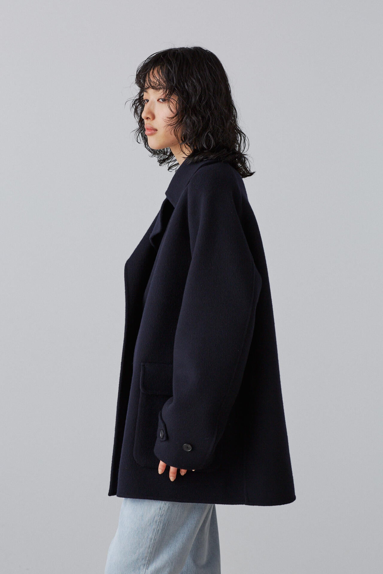 YLEVE / LAMBSWOOL DOUBLE CLOTH BEAVER SHORT CO | YLÈVE（イレーヴ