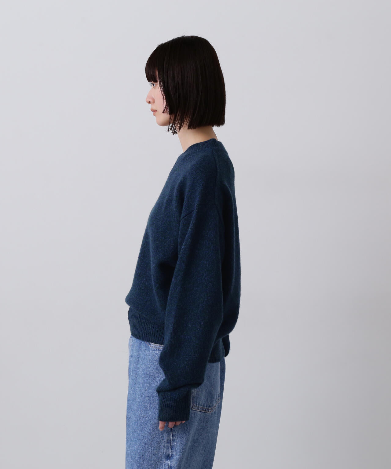YLEVE / WOOL CASHMERE MELANGE KNIT V NECK PULL OVER | YLÈVE
