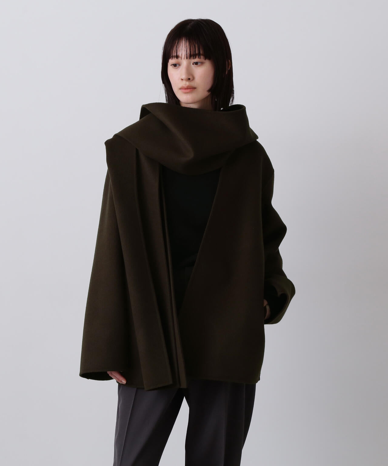 YLEVE / SUPER 100`S WOOL DOUBLE CLOTH HOODED COAT | YLÈVE