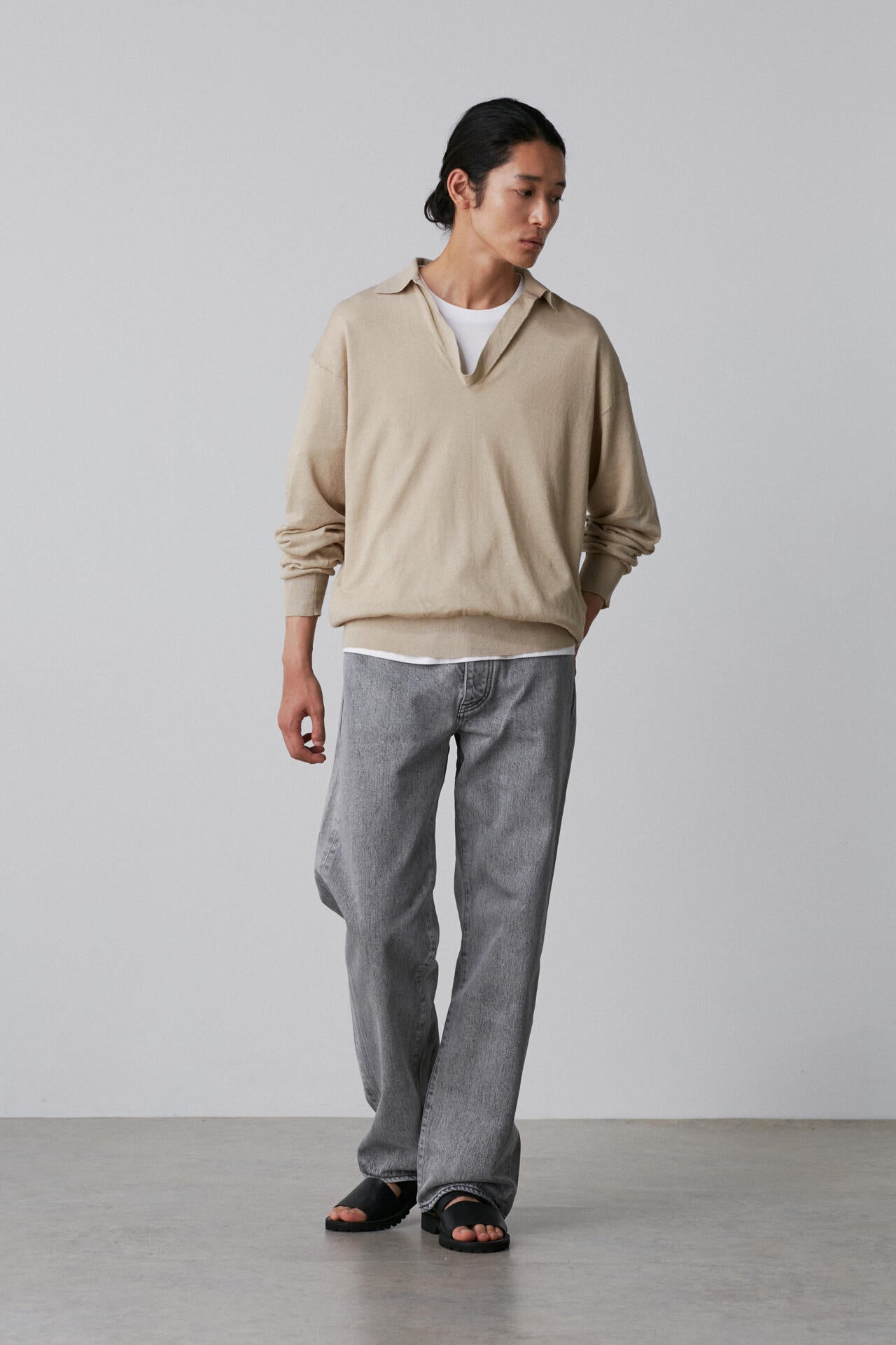 YLEVE / LINEN COTTON SKIPPER KNIT PULL OVER | YLÈVE（イレーヴ