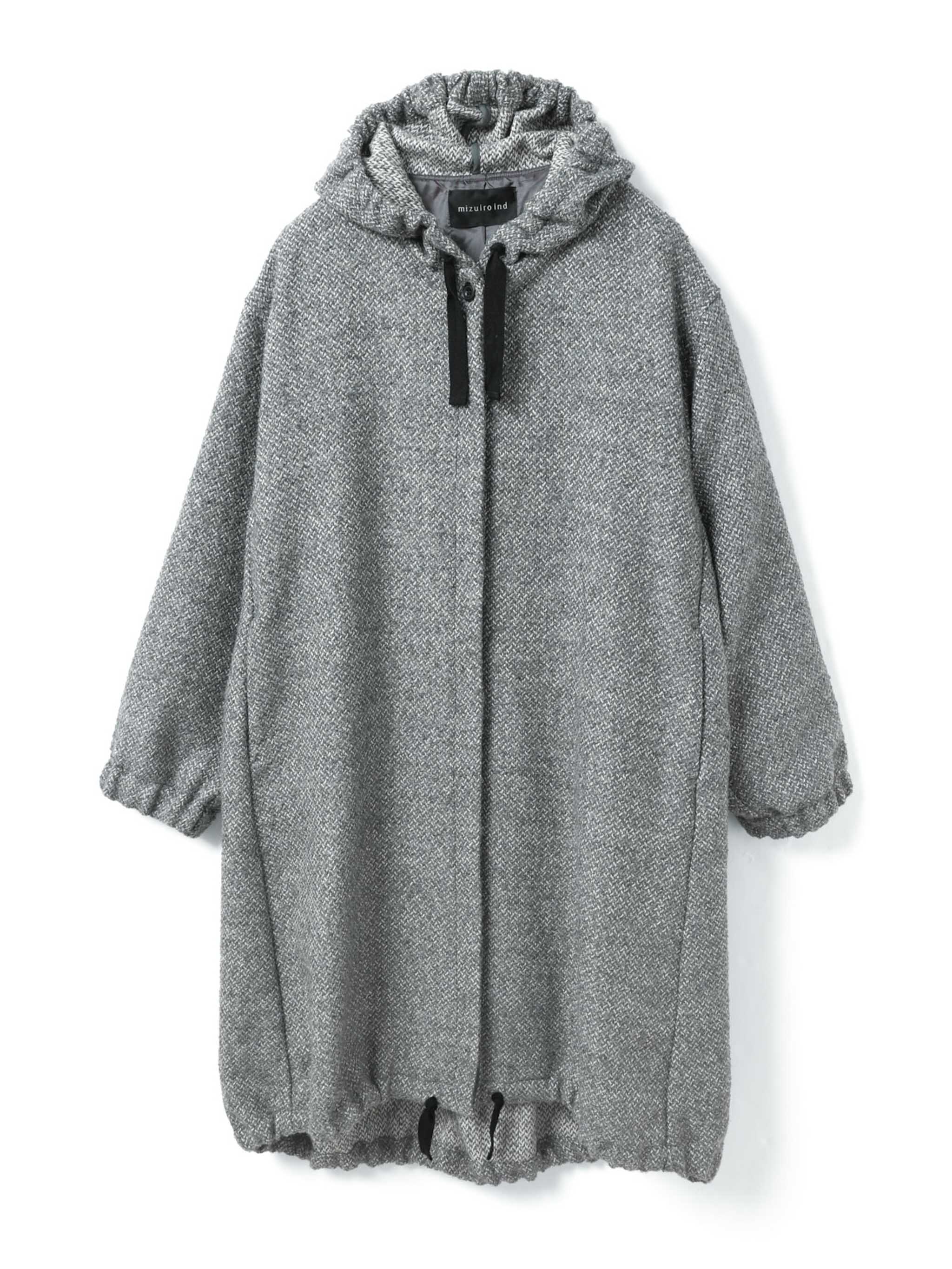 wool blend hooded CT | 3-270058 – mizuiro ind