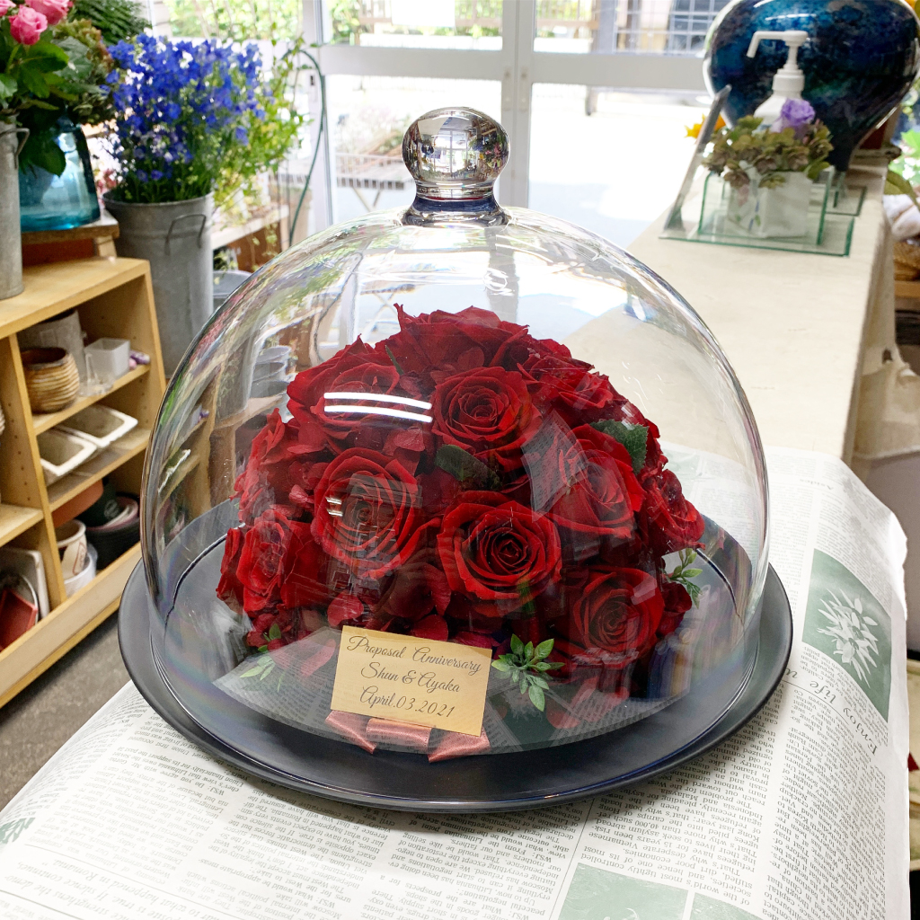 赤バラ108本（100本）のフレーム | プリザーブドフラワー加工専門店