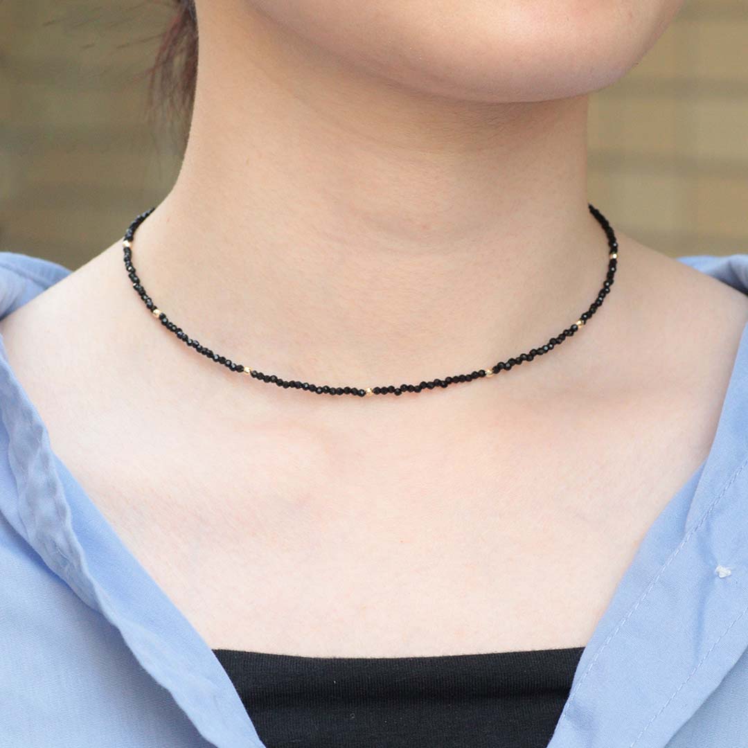 K10ネックレス エクラ ブラックスピネル｜MONATELIER（モナトリエ