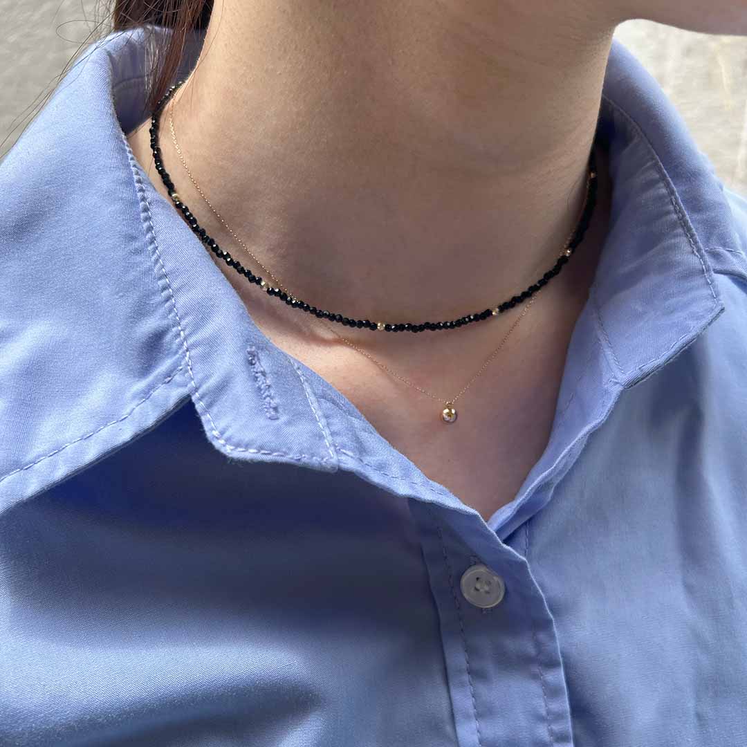 K10ネックレス エクラ ブラックスピネル｜MONATELIER（モナトリエ