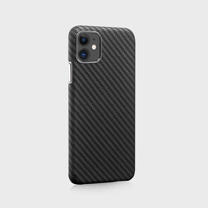 HOVERKOAT 耐衝撃カーボンファイバーiPhone11ケース – ステルスブラック