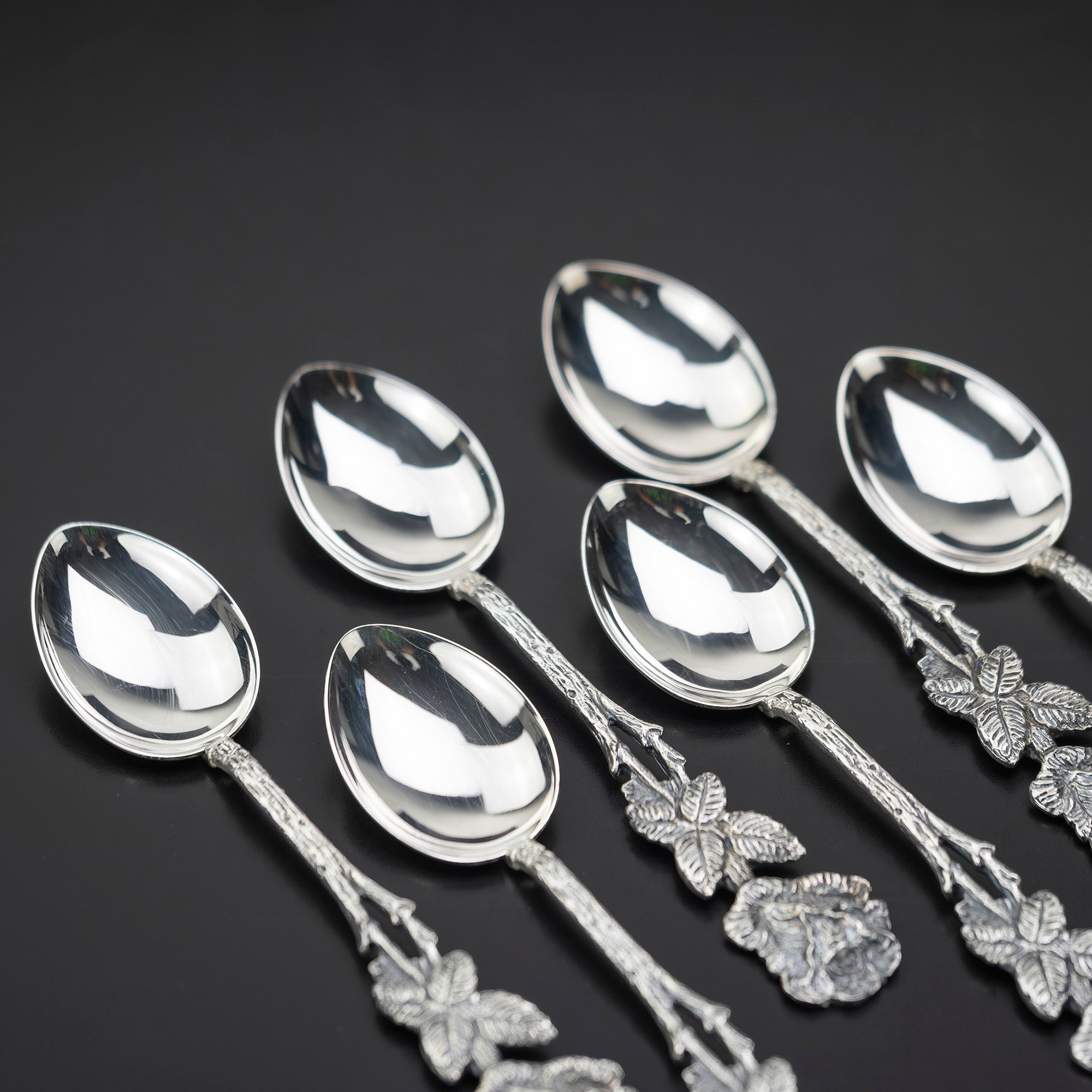 CHRISTOPH WIDMANN Hildesheimer Rose Silver 90 Spoon Set of 6