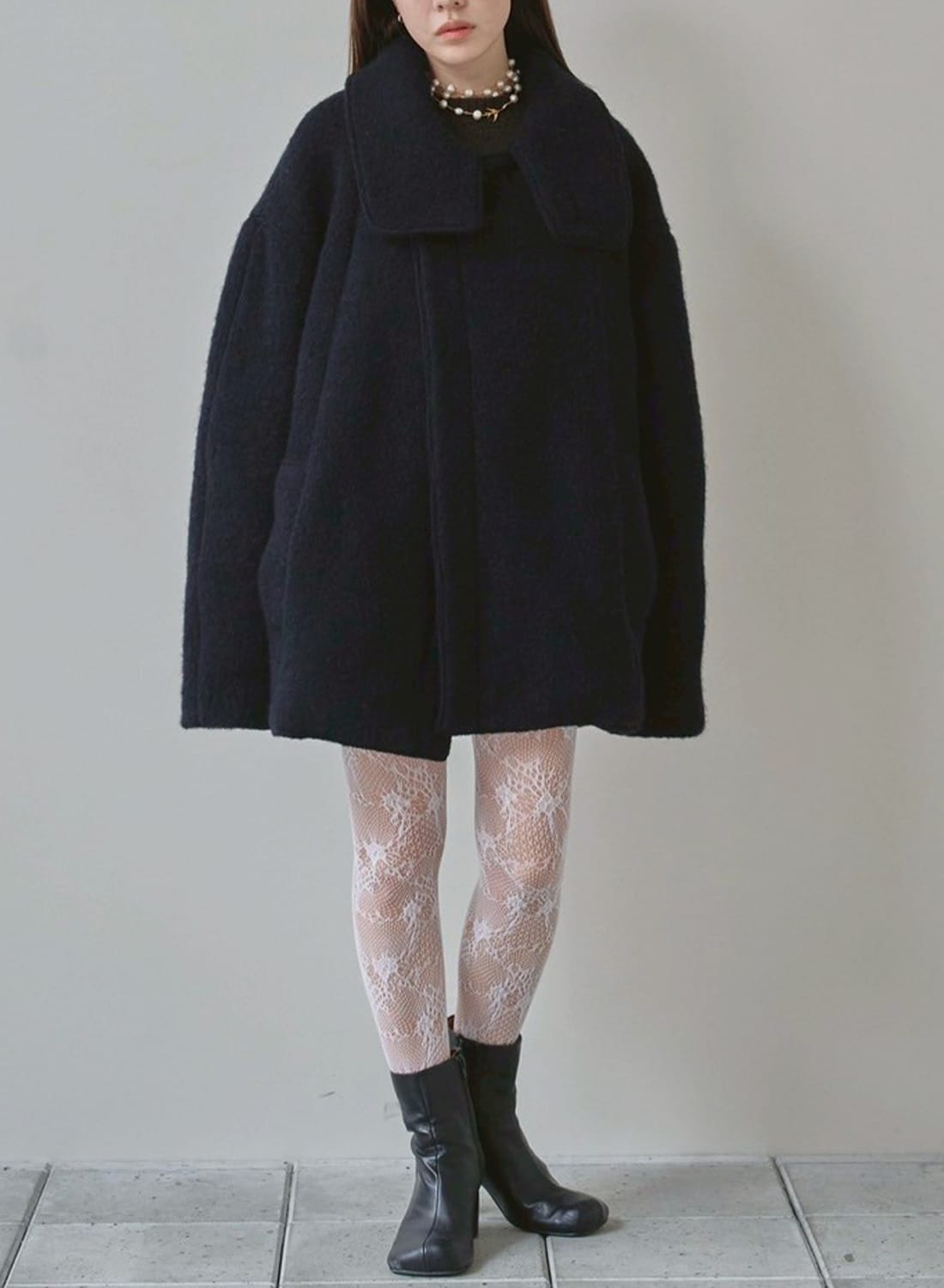 STANDCOLLAR BOUCLE JACKET|スタンドカラー ブークレ ジャケット