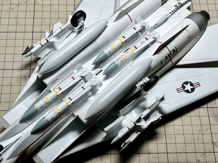 タミヤ・グラマン F-14A トムキャット 1/48の製作記9【ミサイルの