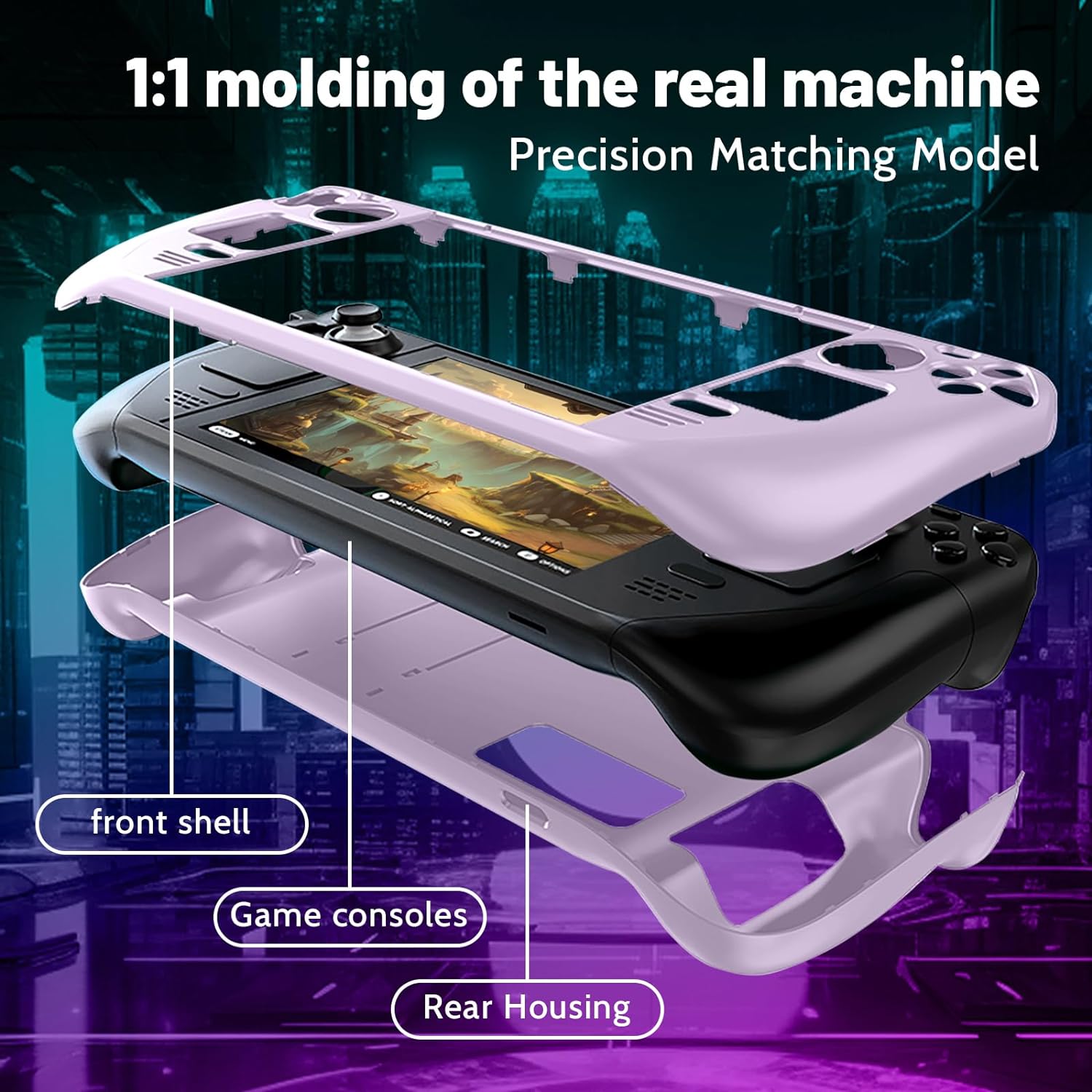 MoeMolly Solid Color Steam Deck LCD/OLED Protective Case-Lilac