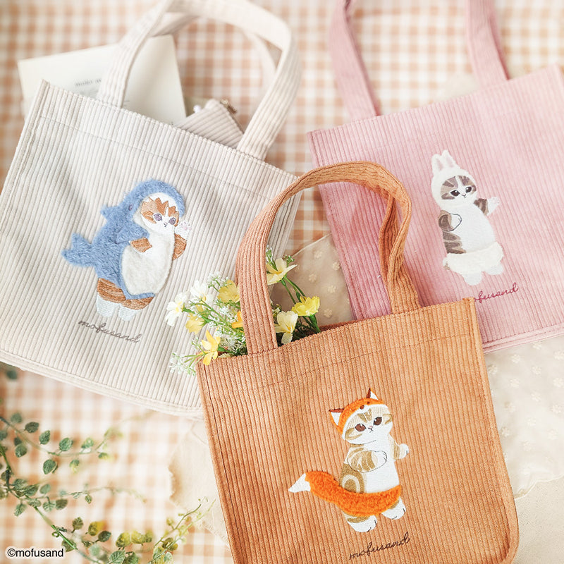 mofusand ミニトート 刺繍ボア(きつね) | mofusandもふもふマーケット