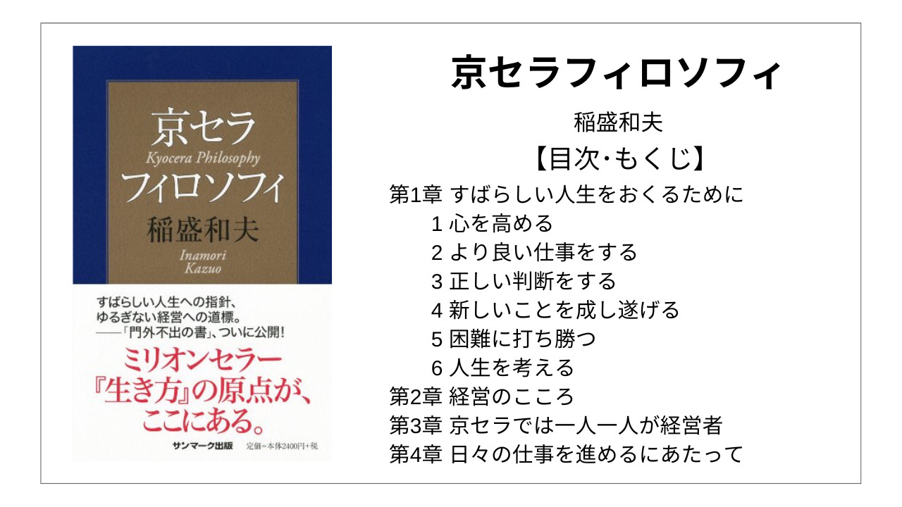 全目次】生き方 / 稲盛和夫【要約・もくじ・評価感想】 #生き方 #稲盛