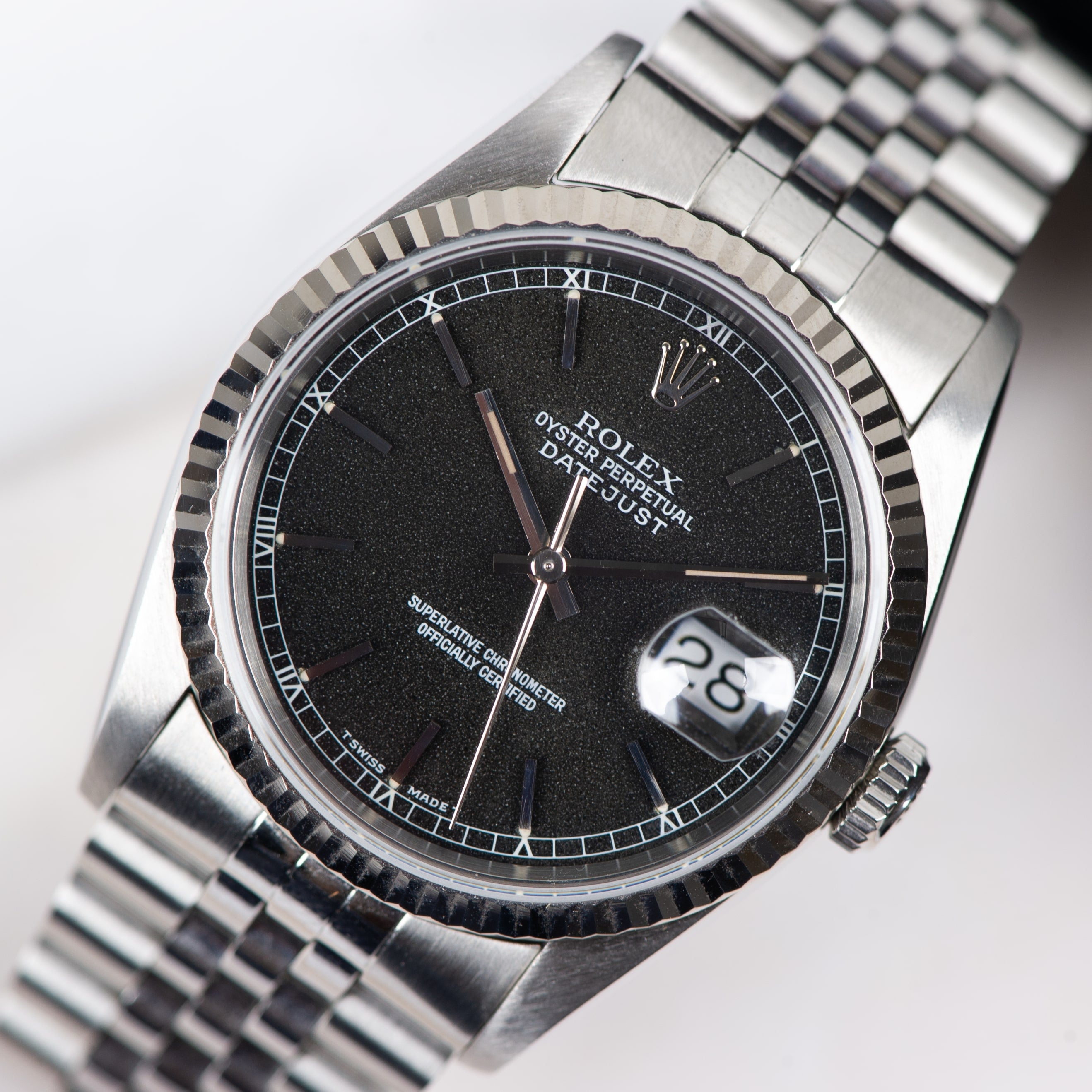 Rolex Oyster perpetual Datejust 16234 Black Stardust Dial 1991