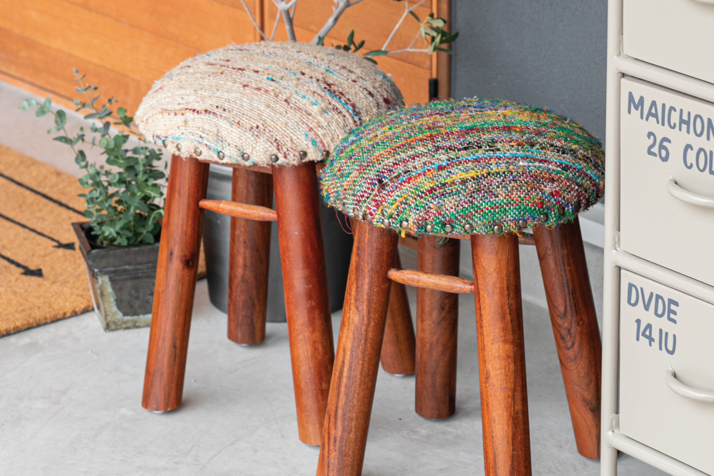 スツール ミックスツイード 201200646｜インテリアショップMOLIS(モリス)