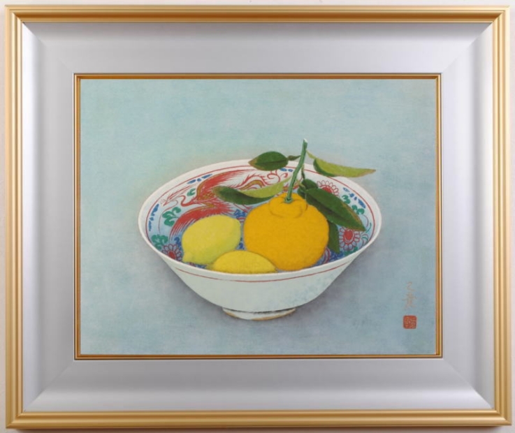 村松乙彦が日本画の絵画で描いた和の絵「果物」を通販で販売