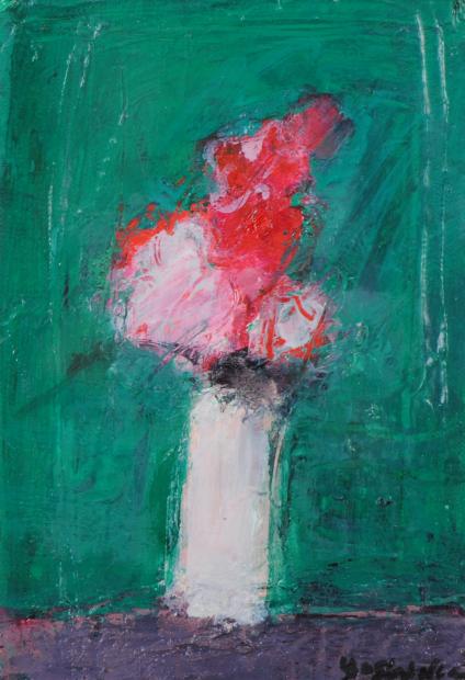 吉岡耕二が油絵の絵画で描いた花の絵「花・1」を通販で販売