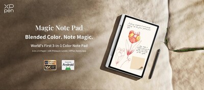 XPPen lança o Magic Note Pad, o primeiro Colorido 3 em 1 Note Pad