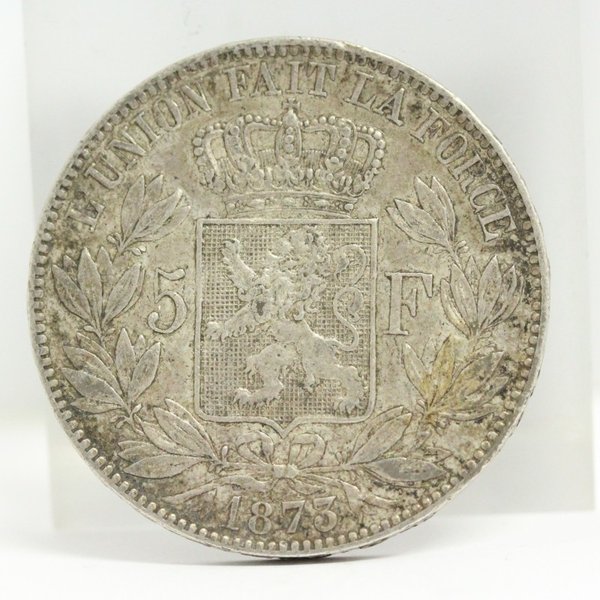 ベルギー 1873年 5フラン銀貨 レオポルド2世 | ミスターコインズ