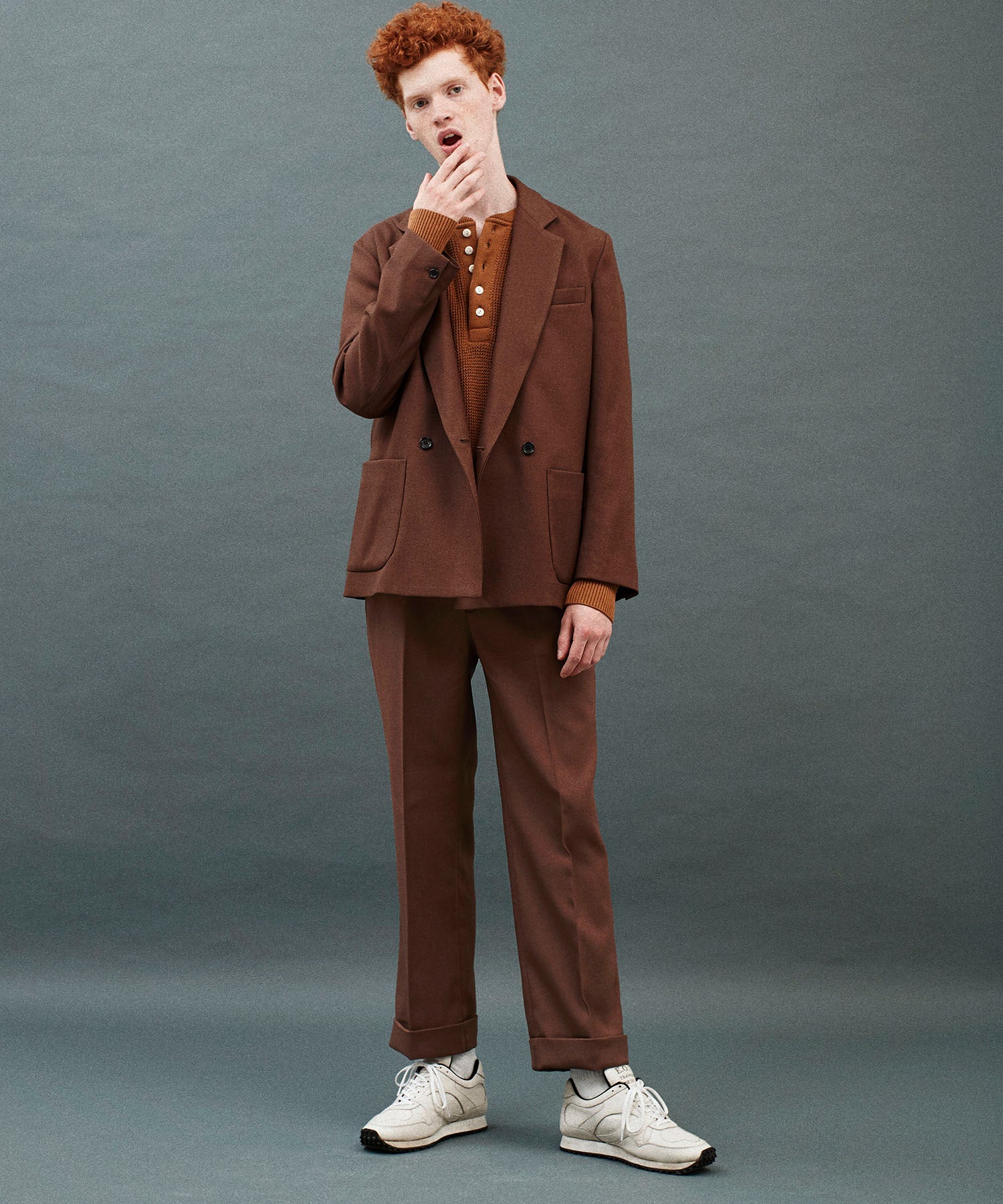 MR.OLIVE / RETRO POLYESTER TWILL / 2B DOUBLE BREASTED JACKET – MR