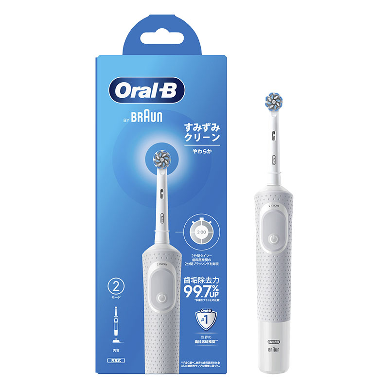 電動歯ブラシオーラルB D100 すみずみクリーンやわらか ｜ ミスター
