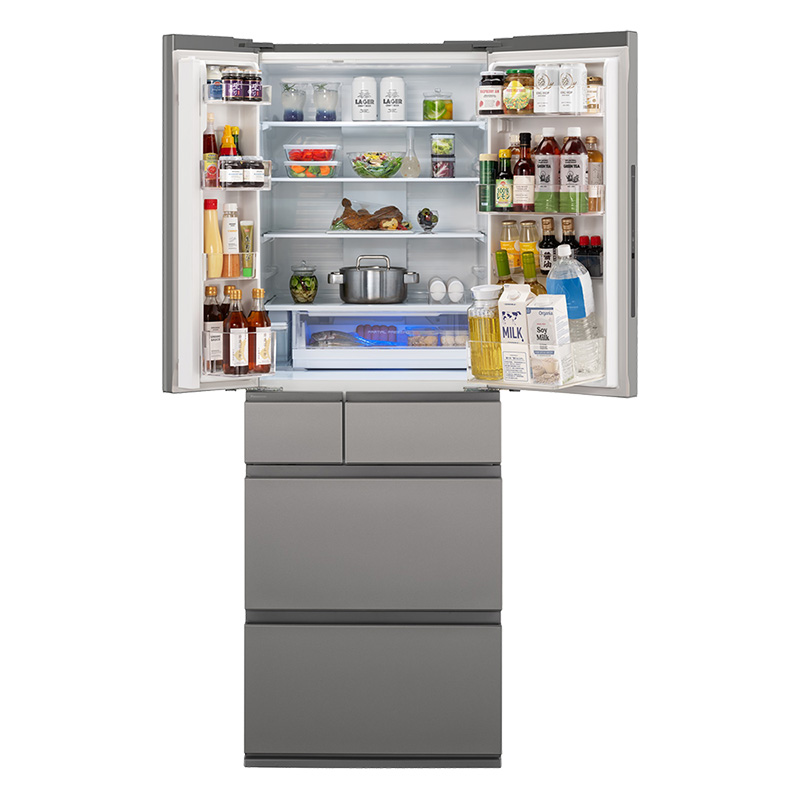 お取り寄せ商品】490L 6ドア 冷蔵庫 フレンチドア(両開き) シルバー NR