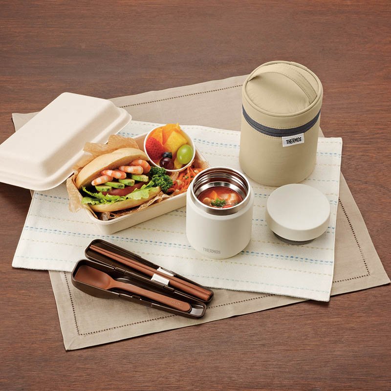 スープジャーポーチ 250-400ml用 サンドベージュ(SDBE) RES-003