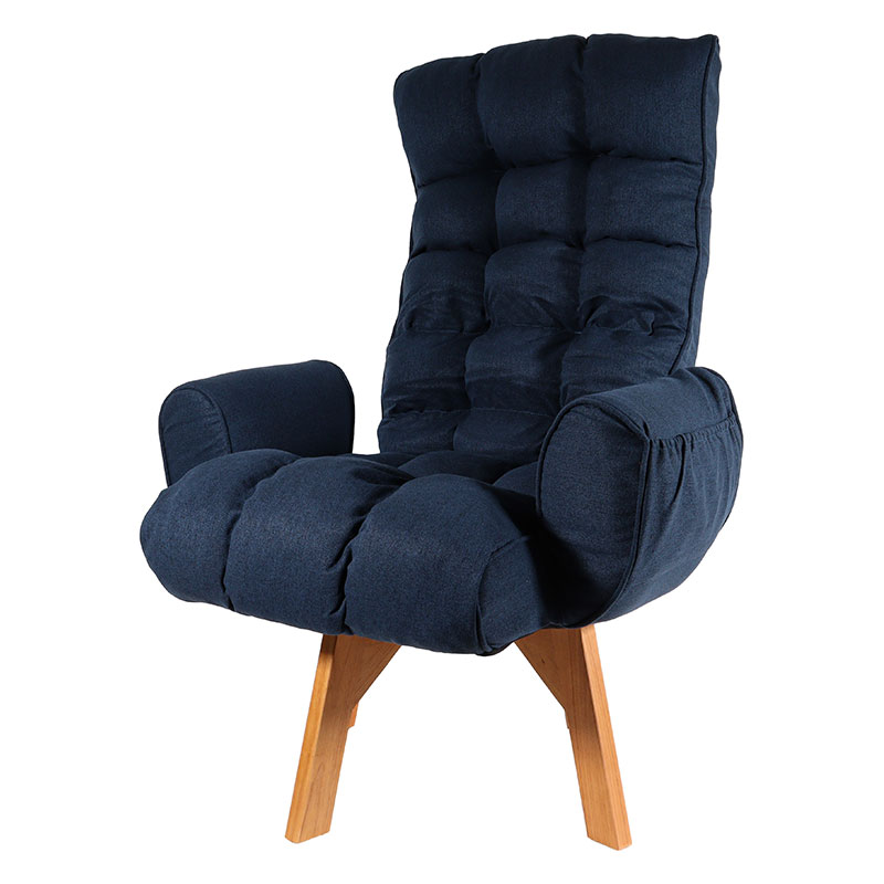 肘付き回転高座椅子 ネイビー ｜ ミスターマックスオンラインストア