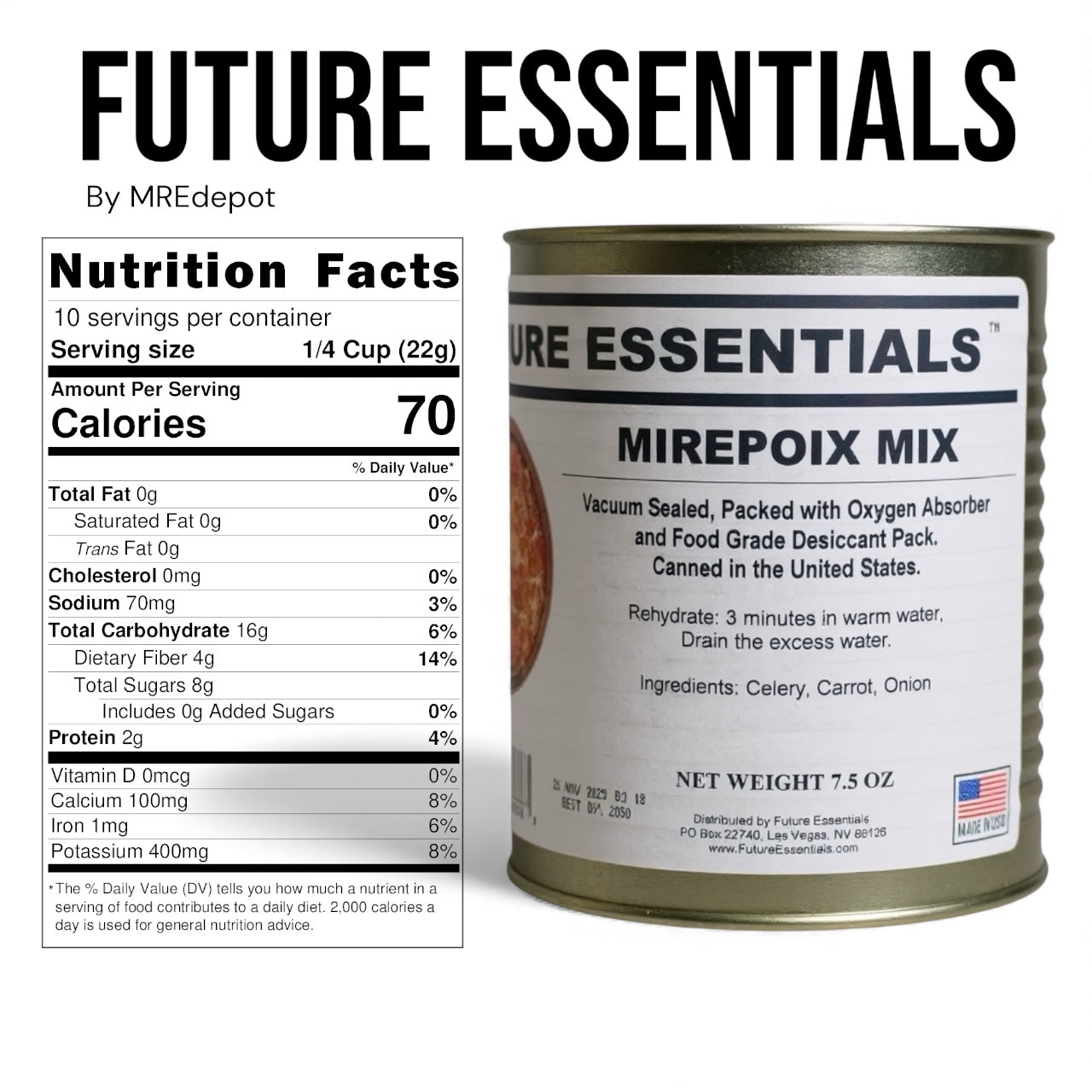 Future Essentials Dehydrated Mirepoix Mix