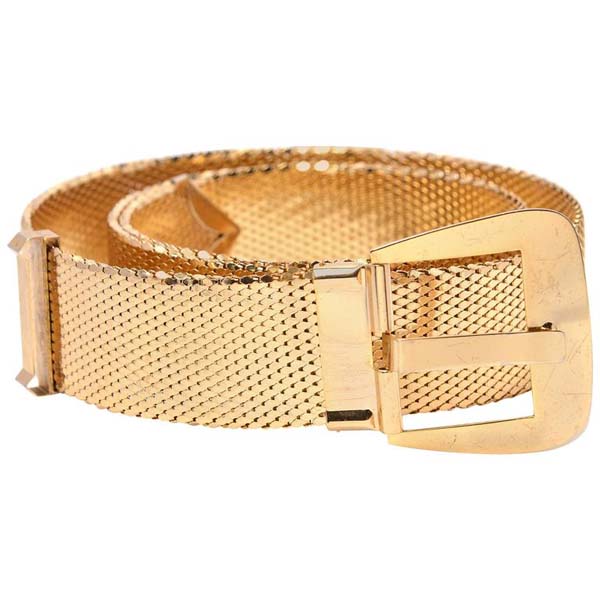 Vintage Whiting and Davis Gold Mesh Metal Belt - MRS Couture