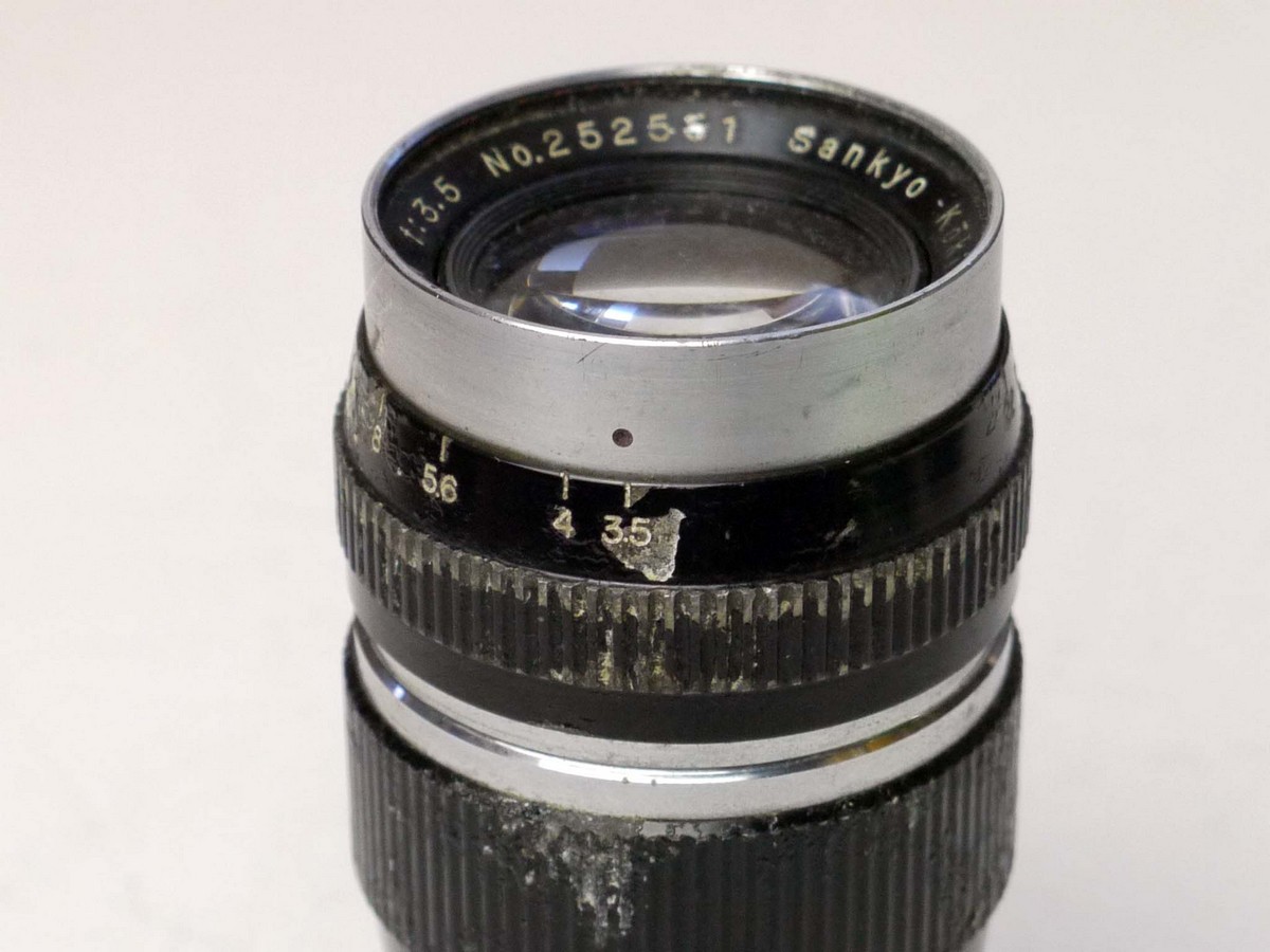 Sankyo Koki Tokyo 105mm f3.5 Komura coated black & chrome Portrait