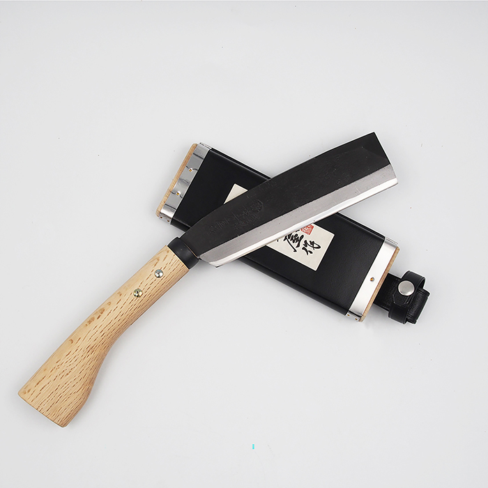 01580 鉈 剣鉈 先丸型 片刃 刃文綺麗 切味抜群 玉鋼 甲伏鍛 未使用品