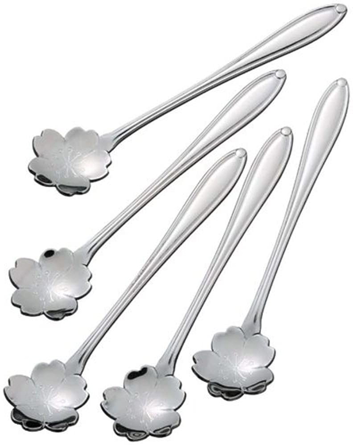 34439】サクラ コーヒースプーン5本組桜の形をした可愛らしいスプーン