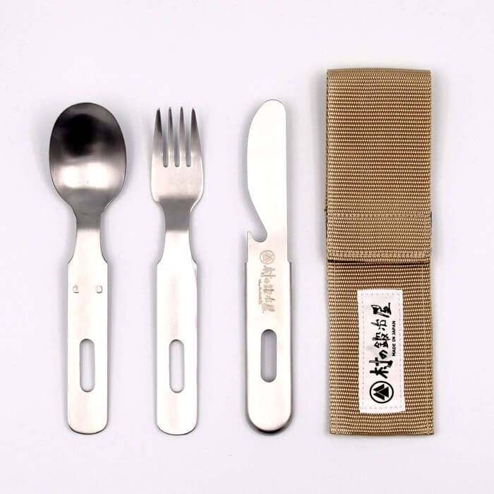 村の鍛冶屋オリジナル！ステンレス キャンプカトラリー 3本セット