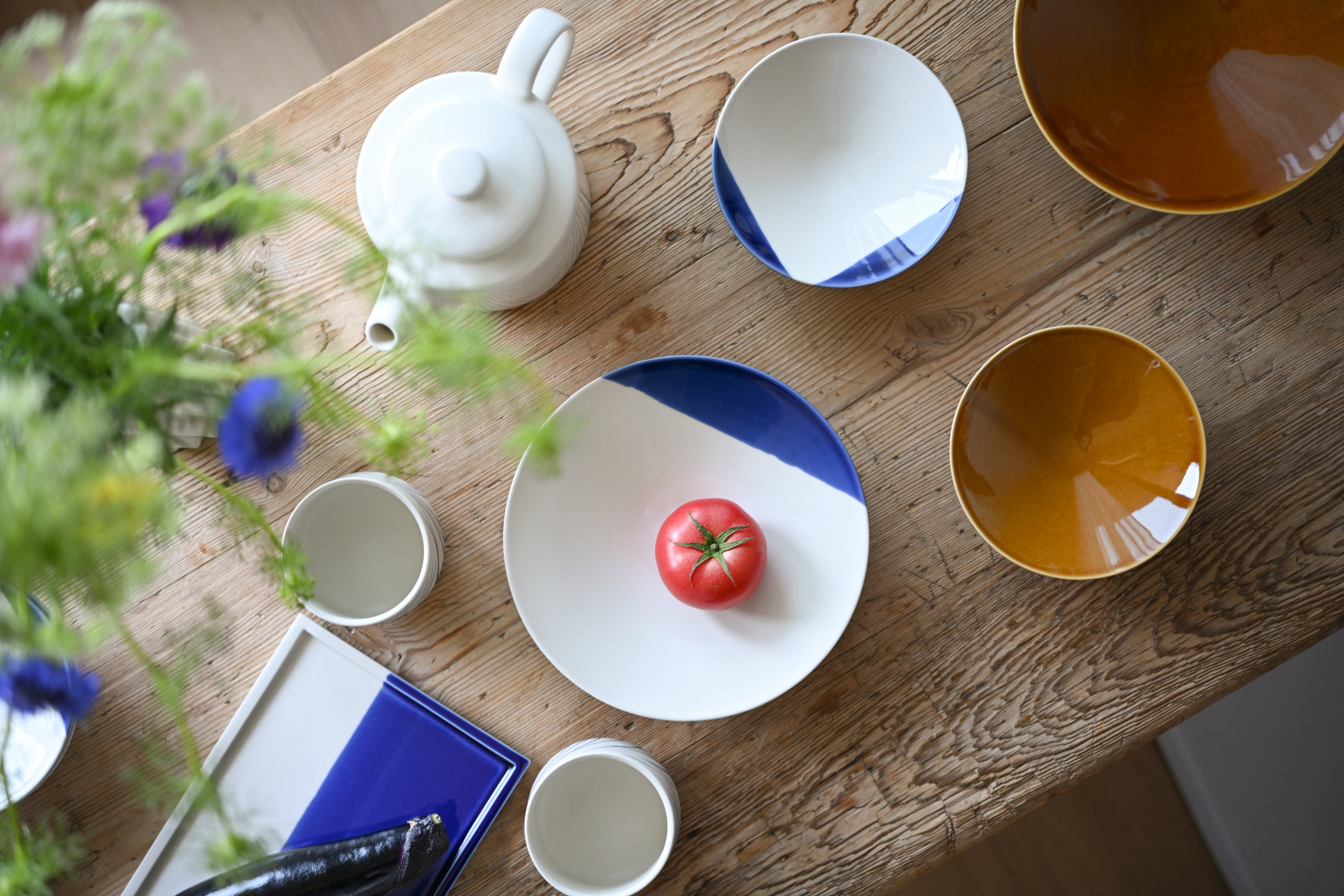 KULHO 深皿L BLUE | 石本藤雄デザインの食器、雑貨の通販ムスタキビ