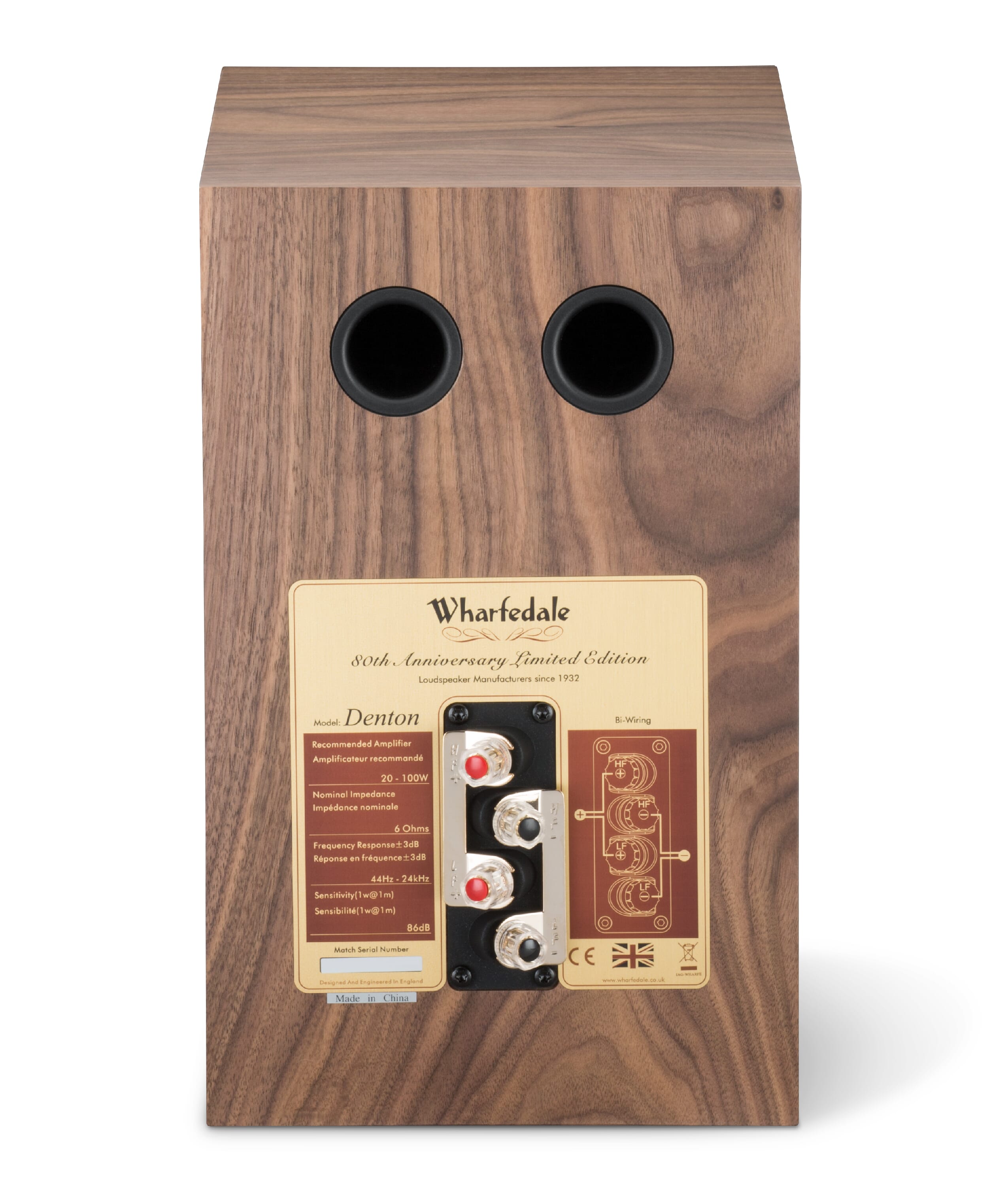 Wharfedale - Denton 80th Anniversary Bookshelf Speakers (Walnut