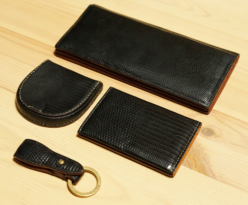 GANZO リザードシリーズ 名刺入れ キーホルダー IDホルダー エイジング