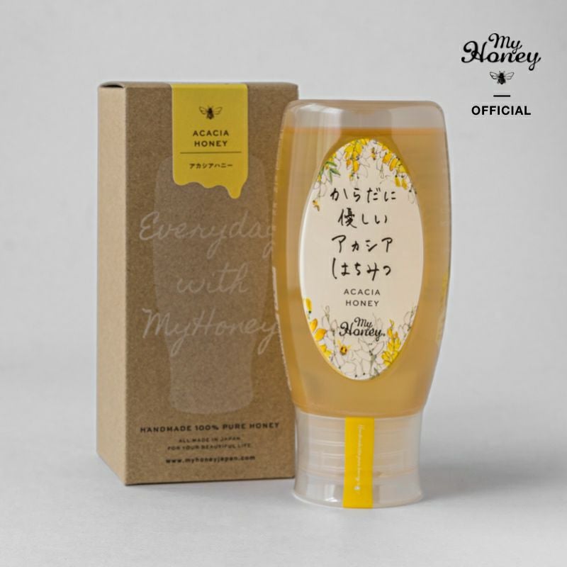 アカシアハニー チューブボトル500g/ ギフトボックス入り/ 手提げ袋